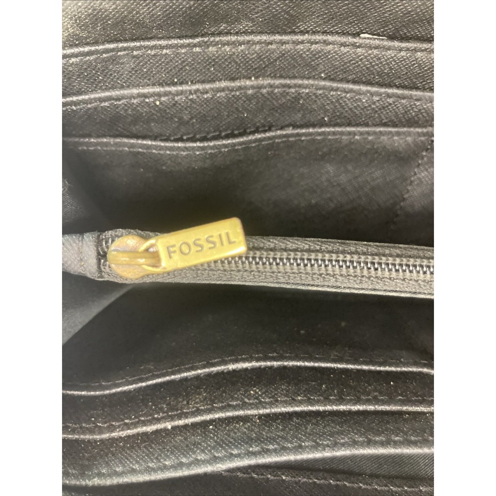 FOSSIL Tara Zip around Tassel Clutch Brown Leather‎ Wallet - Picture 12 of 13